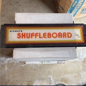 Midway Bally Shuffleboard Arcade Video
Game Marquee Sign